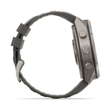 Спортивные часы Garmin Fenix 9 Pro Solar inReach 51 мм Titanium с темно-серым силиконовым ремешком 010-04339-01 — фото 4