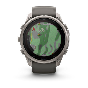 Спортивные часы Garmin Fenix 9 Pro Solar inReach 51 мм Titanium с темно-серым силиконовым ремешком 010-04339-01 — фото 10