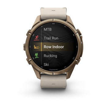 Спортивные часы Garmin Fenix 9 Pro Amoled inReach 43 мм Autumn Gold Titanium с бежевым кожаным ремешком 010-04335-41 — фото 5