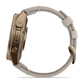 Спортивные часы Garmin Fenix 9 Pro Amoled inReach 43 мм Autumn Gold Titanium с бежевым кожаным ремешком 010-04335-41 — фото 12