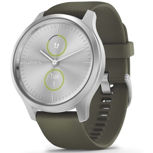 Фитнес часы Garmin vivomove Style Silver-Moss Green 010-02240-21 video