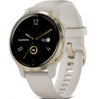 Фото Смарт-часы Garmin Venu 2S песочного цвета с золотистым безелем 010-02429-11