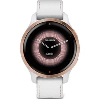 Смарт-часы Garmin Venu 2S белые с кожаным ремешком 010-02429-23