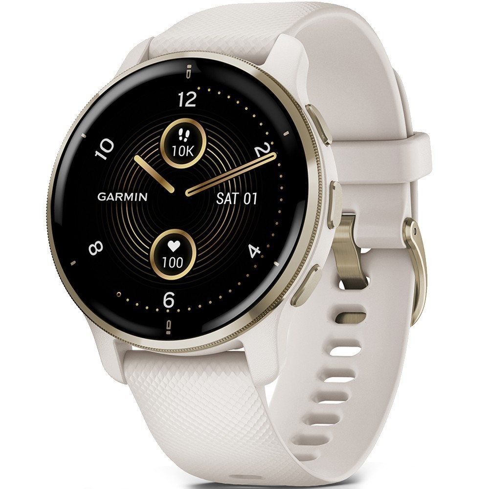 Смарт-часы Garmin Venu 2 Plus Ivory + Cream Gold 010-02496-12 video