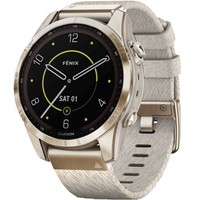 Фото Смарт-часы Garmin fenix 7S Sapphire Solar Cream Gold Titanium 010-02539-39