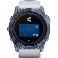Смарт-часы Garmin fenix 7X Sapphire Solar Mineral Blue DLC Titanium with Whitestone Band 010-02541-15