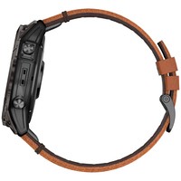 Фото Смарт-часы Garmin Epix Pro Gen 2 Sapphire Edition 51 мм Carbon Grey DLC Titanium with Chestnut Leather Band 010-02804-30