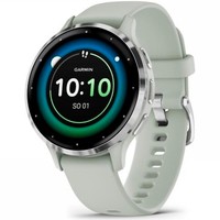 Фото Смарт-часы Garmin Venu Venu 3S Silver Stainless Steel Bezel with Sage Gray Case and Silicone Band 010-02785-01