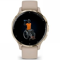 Смарт-часы Garmin Venu Venu 3S Soft Gold Stainless Steel Bezel with French Gray Case and Silicone Band 010-02785-02
