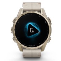 Фото Смарт-часы Garmin Fenix 8 Amoled 43 мм Sapphire Soft Gold with Limestone Leather Band 010-02903-40