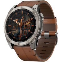 Фото Смарт-часы Garmin Fenix 8 Amoled 51 мм Sapphire Titanium with Chestnut Leather Band 010-02905-40