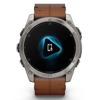 Фото Смарт-часы Garmin Fenix 8 Amoled 51 мм Sapphire Titanium with Chestnut Leather Band 010-02905-40